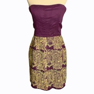Adam Lippes plum & gold dress, 8